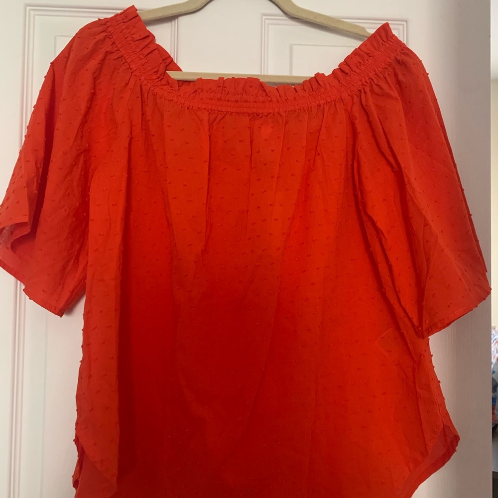 H&M Off The Shoulder Eyelet Top